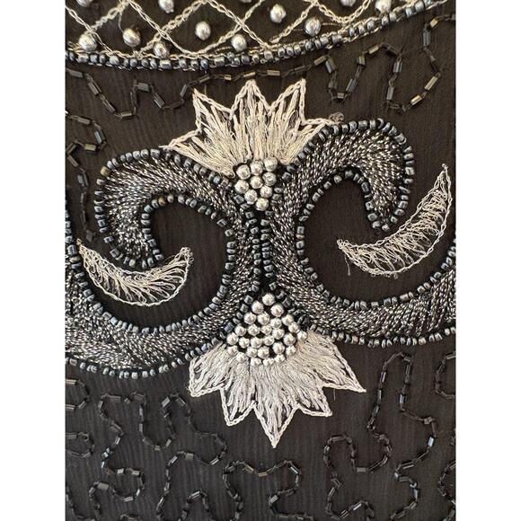 Vintage Kazar Women’s Large Beaded, Sequined, Embroidered Long Sleeve Top, Zip - Picture 11 of 16